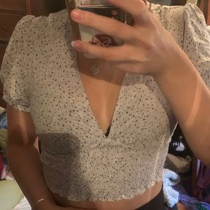 Pull and Bear Deep V Crop Top